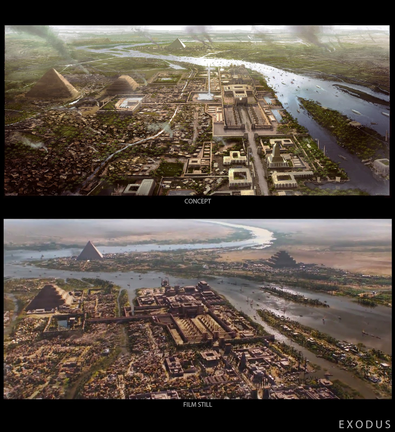 Illustration for article titled Lo, The Incredible Artwork of Exodus, Revealed In Before And After Pics